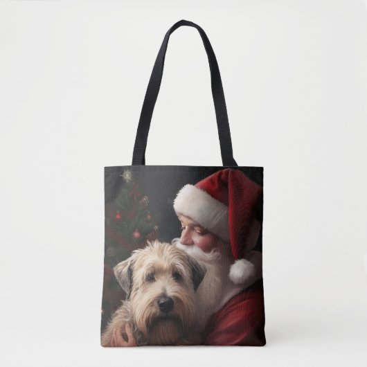 Wheon Terrier mit Weihnachtsmann Weihnachten Tasche (Vorderseite)