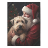 Wheon Terrier mit Weihnachtsmann Weihnachten Tischdecke (Vorderseite)