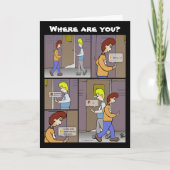 Where Are You Black Greeting Card Karte (Vorderseite)