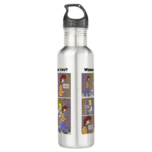 Where Are You Edelstahlflasche (Rückseite)
