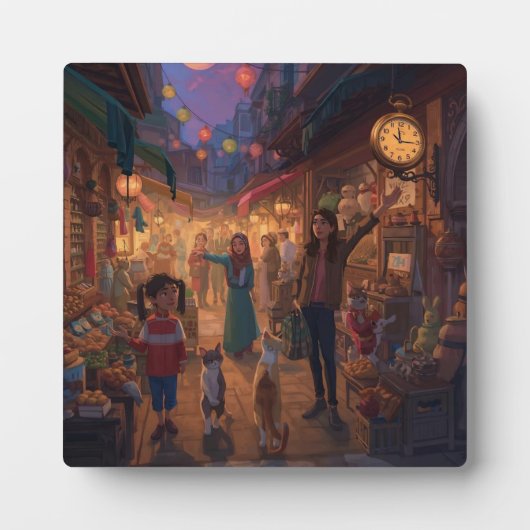 Where Cats Wander and Lanterns Glow Fotoplatte (Vorderseite)