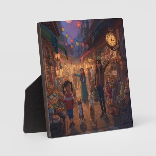 Where Cats Wander and Lanterns Glow Fotoplatte (Vorderseite)