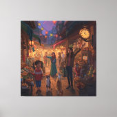 Where Cats Wander and Lanterns Glow Leinwanddruck (Vorderseite)