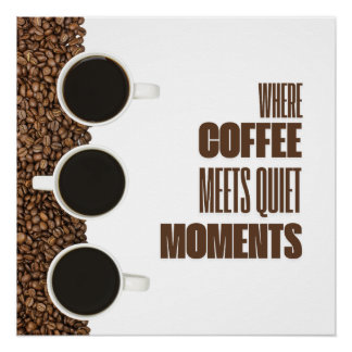 Where Coffee Meets Quiet Moments – Minimalist Cafe Poster