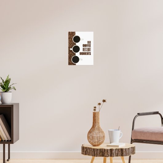 Where Coffee Meets Quiet Moments – Minimalist Cafe Poster (Wohnzimmer 3)