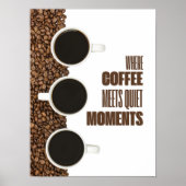 Where Coffee Meets Quiet Moments – Minimalist Cafe Poster (Vorne)