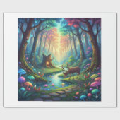 Where Deer Dream and Mushrooms Glows Geschenkpapier (Flach)