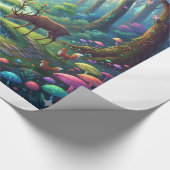 Where Deer Dream and Mushrooms Glows Geschenkpapier (Ecke)