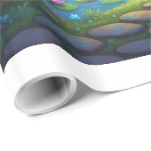 Where Deer Dream and Mushrooms Glows Geschenkpapier (Rolleneckpunkt)