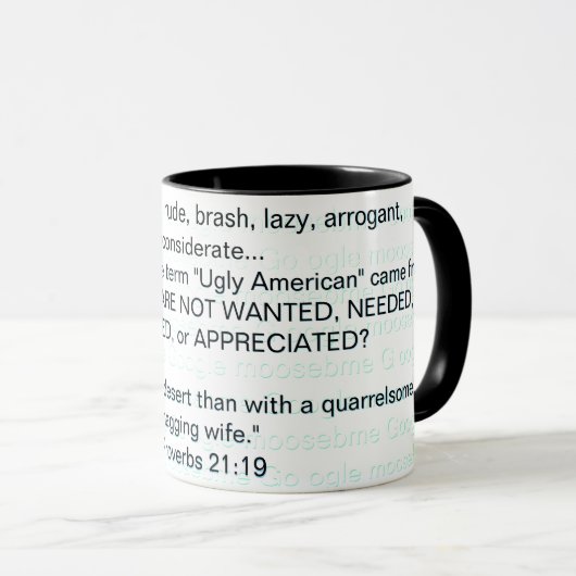 Where do you think the term "Ugly American" Tasse (VorderseiteRechts)