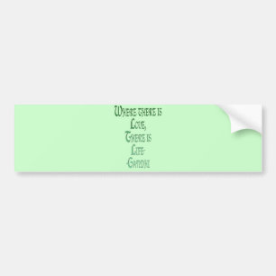 *Where dort ist Love* inspirierend Gandhi Zitat Autoaufkleber