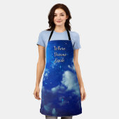 Where Dreams Reside Apron | Night Sky Cooking Wear Schürze (Getragen)