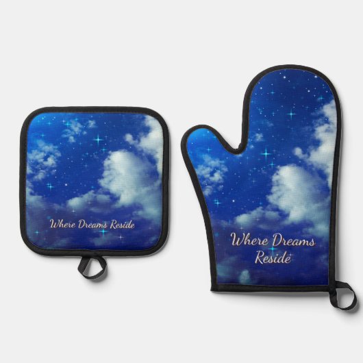Where Dreams Reside Kitchen Set | Starry Oven Mitt (Vorderseite)