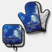 Where Dreams Reside Kitchen Set | Starry Oven Mitt (Vorderseite/Rückseite)