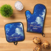 Where Dreams Reside Kitchen Set | Starry Oven Mitt (Oben Unten)