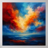 Where Fire Meets Silence Abstract Poster (Vorne)