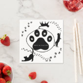 Where I Go Is Up to Me｜猫＆足跡の自由デザイン Serviette (Beispiel)