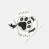 Where I Go Is Up to Me｜猫＆足跡の自由デザイン Serviette (Ecke)