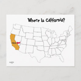 Where is California? Postkarte