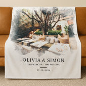 Where It All Began Romantic Couple's Gift Fleecedecke