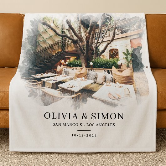 Where It All Began Romantic Couple's Gift Fleecedecke