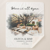 Where It All Began Romantic Couple's Gift Sherpadecke (Vorderseite)