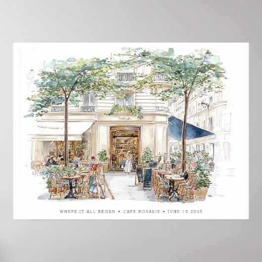 Where It All Began Upload Your Own Location Sketch Poster (Vorne)