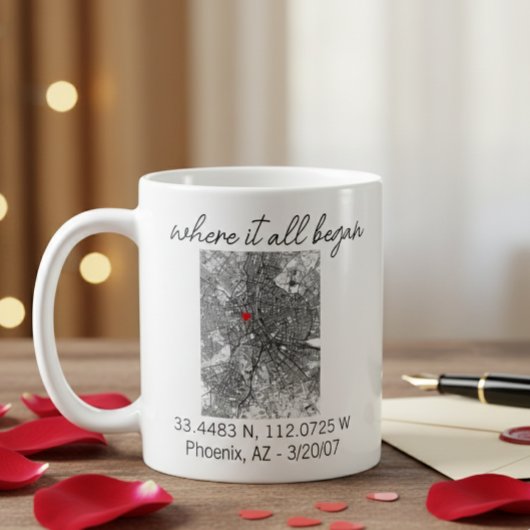 Where It All began Valentine's Day Engagement gift Kaffeetasse