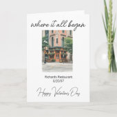 Where It All began Valentine's Day Engagement Karte (Vorderseite)
