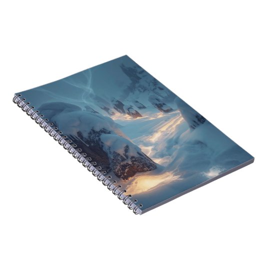 Where Light Wanders in Winter Notizblock (Rechte Seite)