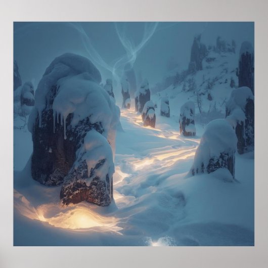 Where Light Wanders in Winter Poster (Vorne)