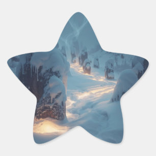 Where Light Wanders in Winter Stern-Aufkleber