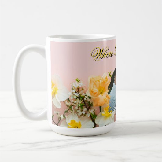 Where Love Blooms Mug | Spring Romance Photo Mug Kaffeetasse (Links)