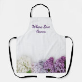 Where Love Grows Apron | Lilac Spring Kitchen  Schürze (Vorderseite)