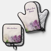 Where Love Grows Kitchen Set | Lilac Oven Mitt (Vorderseite/Rückseite)