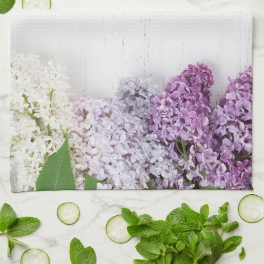 Where Love Grows Kitchen Towel | Lilac Spring Tea Geschirrtuch (Gefaltet)
