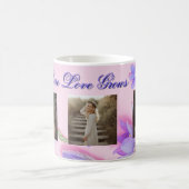 Where Love Grows Mug | Personalized Floral Photo  Kaffeetasse (Mittel)