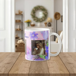 Where Love Grows Mug | Personalized Floral Photo  Kaffeetasse