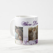 Where Love Grows Mug | Personalized Lilac Photo Mu Kaffeetasse (Vorderseite Links)
