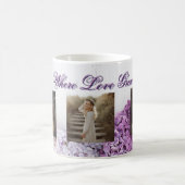Where Love Grows Mug | Personalized Lilac Photo Mu Kaffeetasse (Mittel)