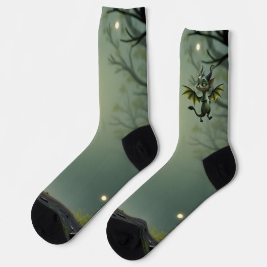 Where moonbeams dance, little mischief awakens.  socken (Linkes Detail)