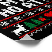 Where My Ho's At Ho Matching Couple Christmas Ugly Poster (Ecke)
