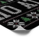 Where My Ho's At Ho Matching Couple Christmas Ugly Poster (Ecke)