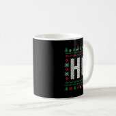 Where My Ho's At Ho Matching Couple Ugly Christmas Kaffeetasse (VorderseiteRechts)