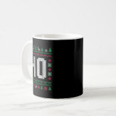 Where My Ho's At Ho Matching Couple Ugly Christmas Kaffeetasse (Vorderseite Links)