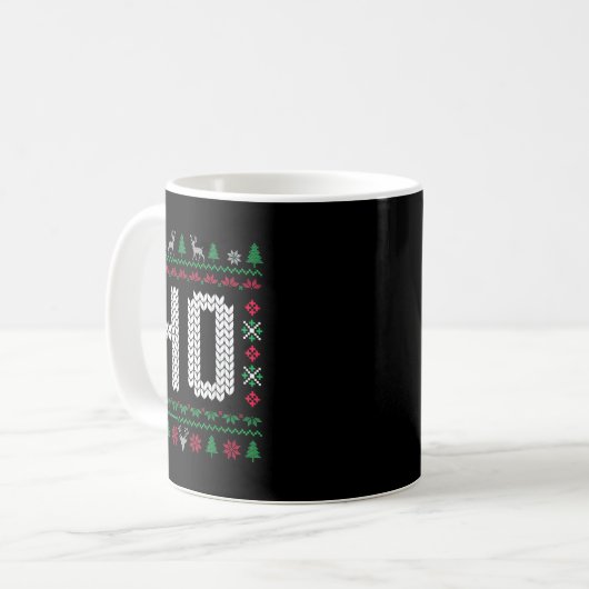 Where My Ho's At Ho Matching Couple Ugly Christmas Kaffeetasse (Vorderseite Links)