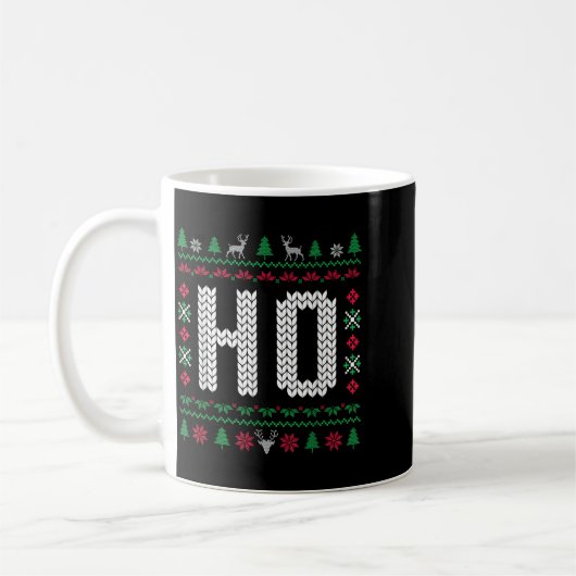 Where My Ho's At Ho Matching Couple Ugly Christmas Kaffeetasse (Links)