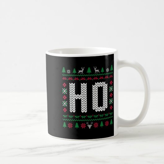 Where My Ho's At Ho Matching Couple Ugly Christmas Kaffeetasse (Rechts)