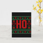 Where My Ho's At Ugly Christmas Sweater Couples Ma Karte (Gelbe Blume)