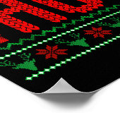 Where My Ho's At Ugly Christmas Sweater Couples Ma Poster (Ecke)